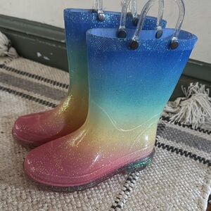 Sparkling Gradient Rain Boots